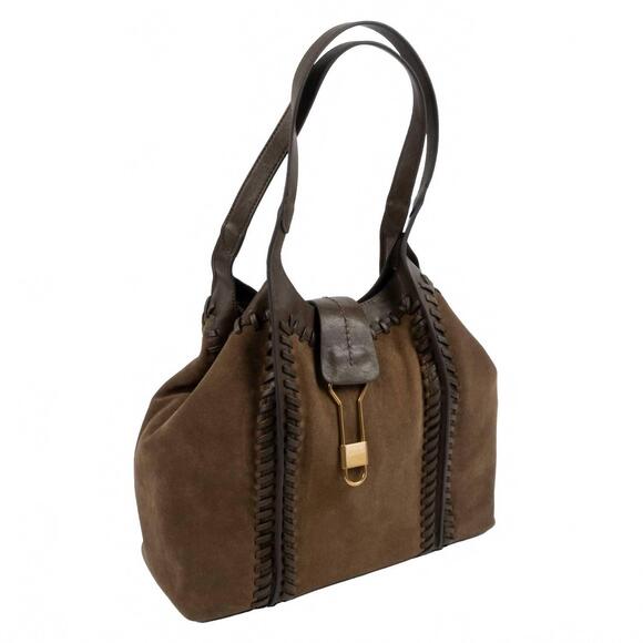 NEW DOLCE VITA women's reese suede tote bag in olive